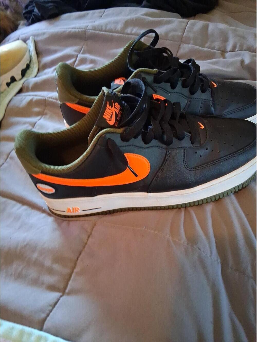 Nike Air Force 1 '07 LV8 'Hoops Black Total Orange' DH7440-001 Size 12 No Soles